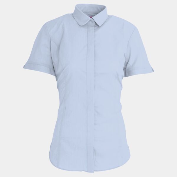 Brook Taverner Ladies Soave Short Sleeve Poplin Shirt Thumbnail