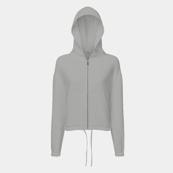 Women's TriDri® recycled cropped oversize full-zip hoodie Thumbnail