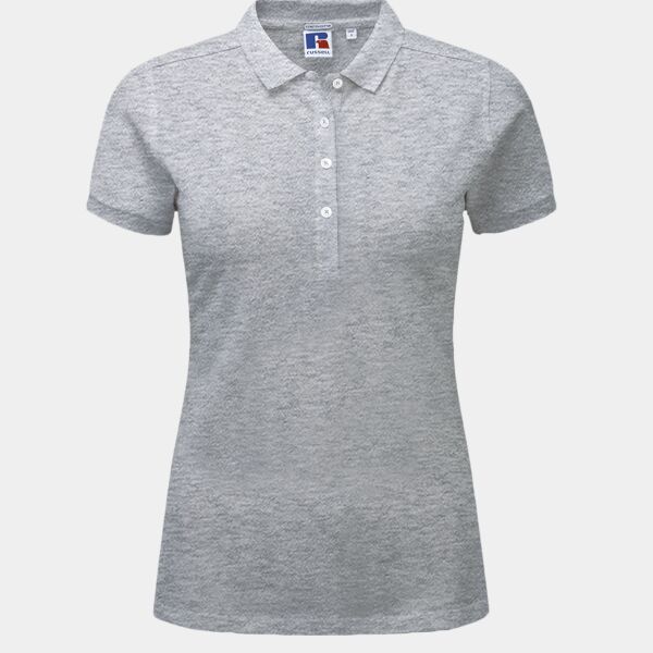 Russell Athletic Ladies Stretch Piqué Polo Shirt Thumbnail