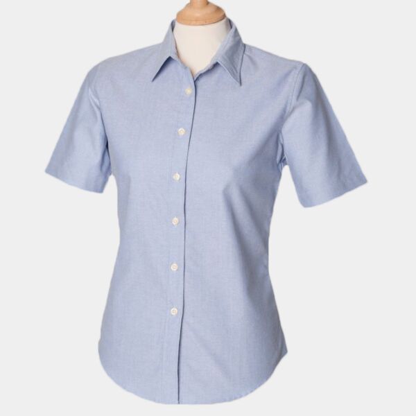 Henbury Ladies Short Sleeve Classic Oxford Shirt Thumbnail
