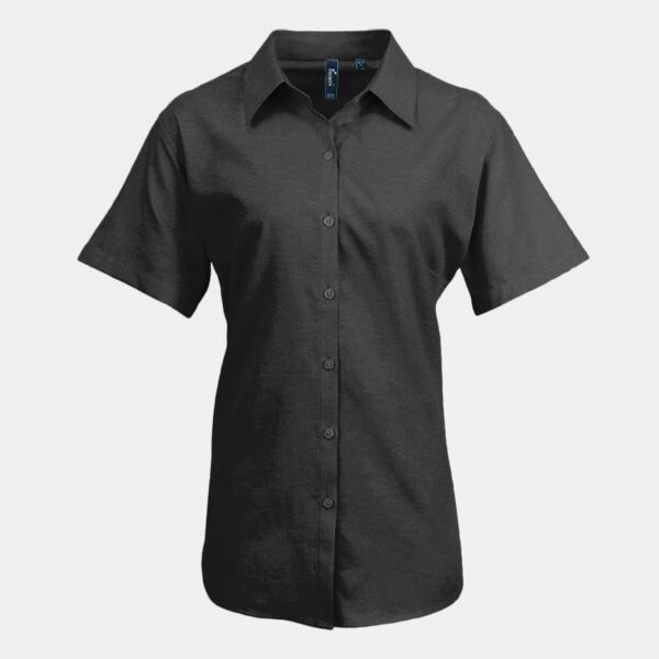 Premier Ladies Signature Short Sleeve Oxford Shirt Thumbnail