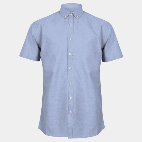 Henbury Modern Short Sleeve Regular Fit Oxford Shirt Thumbnail