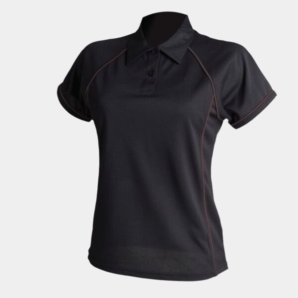 Finden + Hales Ladies Performance Piped Polo Shirt Thumbnail